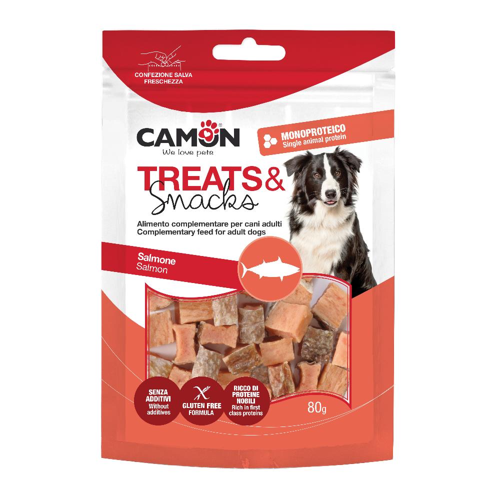 CAMON CANE SNACK TREATS CUBETTI SALMONE 80GR — confronto prezzi