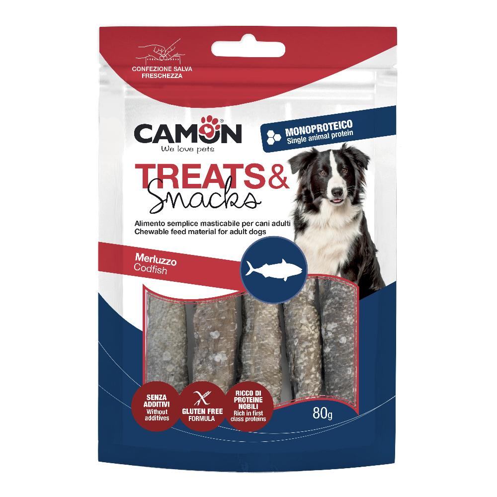 CAMON CANE SNACK TREATS STICKS MERLUZZO 80GR — confronto prezzi