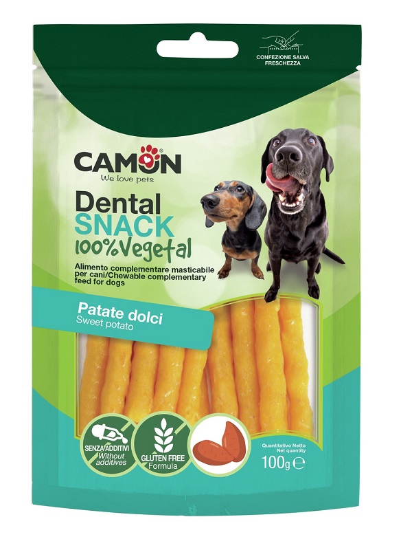 CAMON CANE SNACK VEGETAL DENTAL SNACK PATATE DOLCI 100GR — confronto prezzi