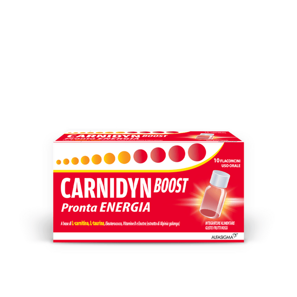 Carnidyn Boost Integratore con Carnitina per Maggior Energia 10 Flaconcini