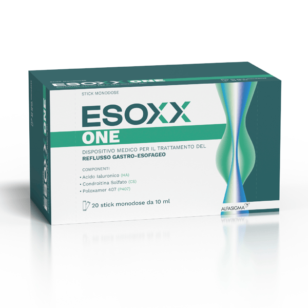 Esoxx One Dispositivo Medico per il Trattamento dei Sintomi del Reflusso Gastro-Esofageo, Acidità e Bruciore di Stomaco 20 Stick