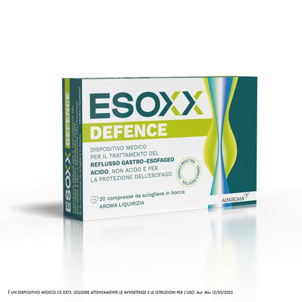 Esoxx Defence Dispositivo Medico per Reflusso e Acidità 20 Compresse Liquirizia