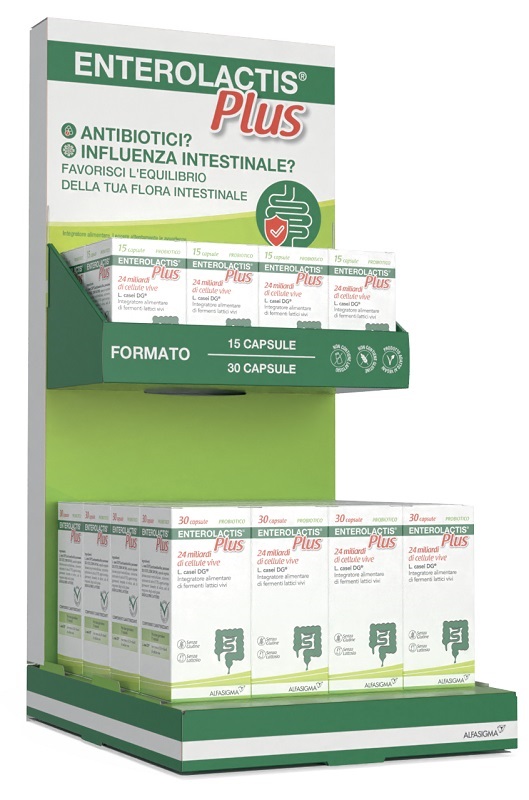 expo pieno enterolactis plus enterolactis plus 15 cps 8 pezzi + enterolactis plus 30 cps 16 pezzi