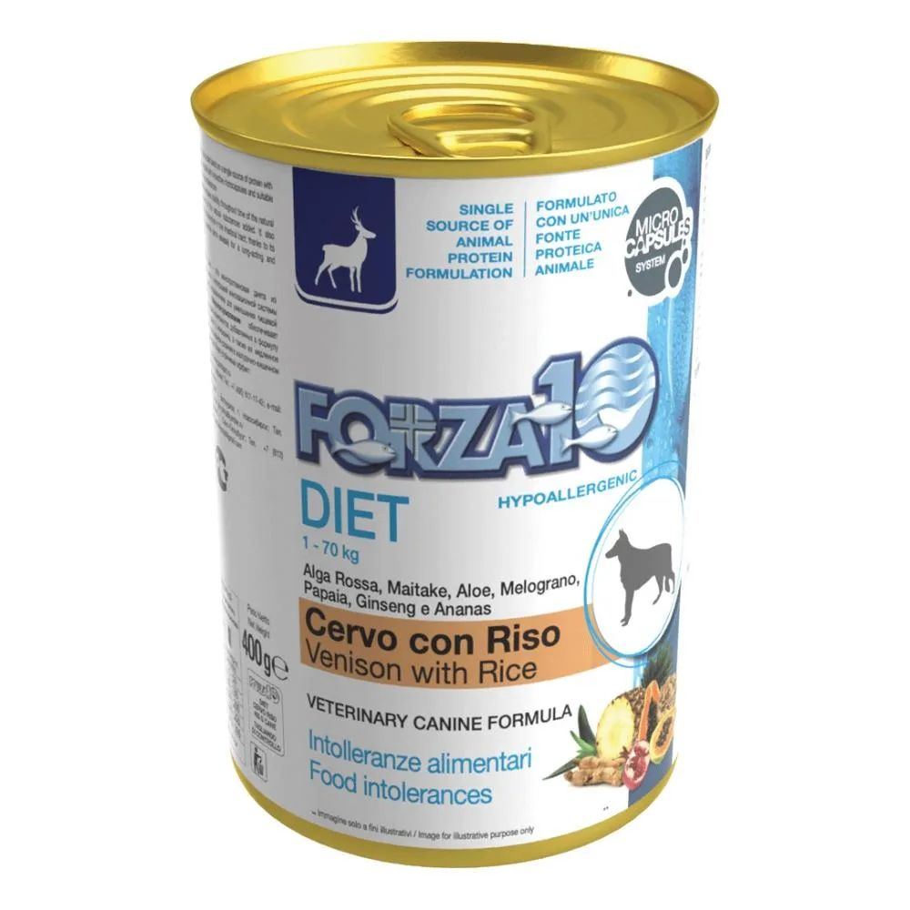 FORZA10 CANE DIET PATE' CERVO RISO 400GR (lattina) — confronto prezzi