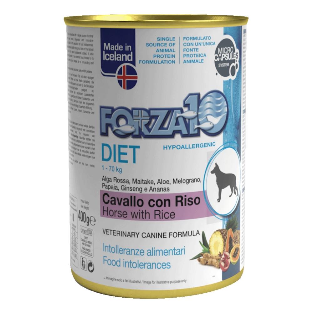 FORZA10 CANE DIET PATE' CAVALLO RISO 400GR (lattina) — confronto prezzi