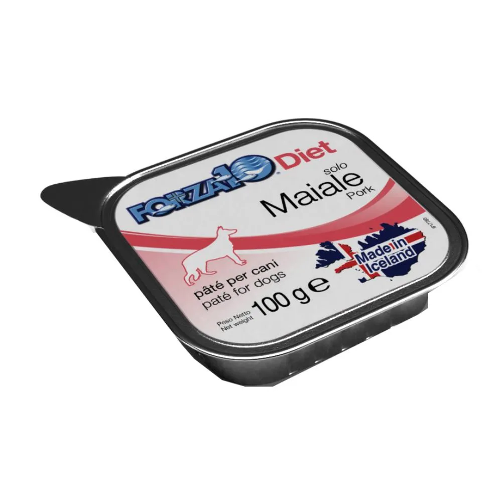 FORZA10 CANE DIET PATE' SOLO MAIALE 100GR (vaschetta) — confronto prezzi