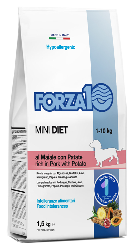 Forza 10 Diet Cane Adult Mini Maiale &amp; Patate 1,5 Kg