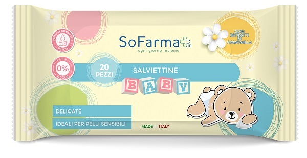 Sofarmapiu' salviettine baby camomilla 20 pezzi