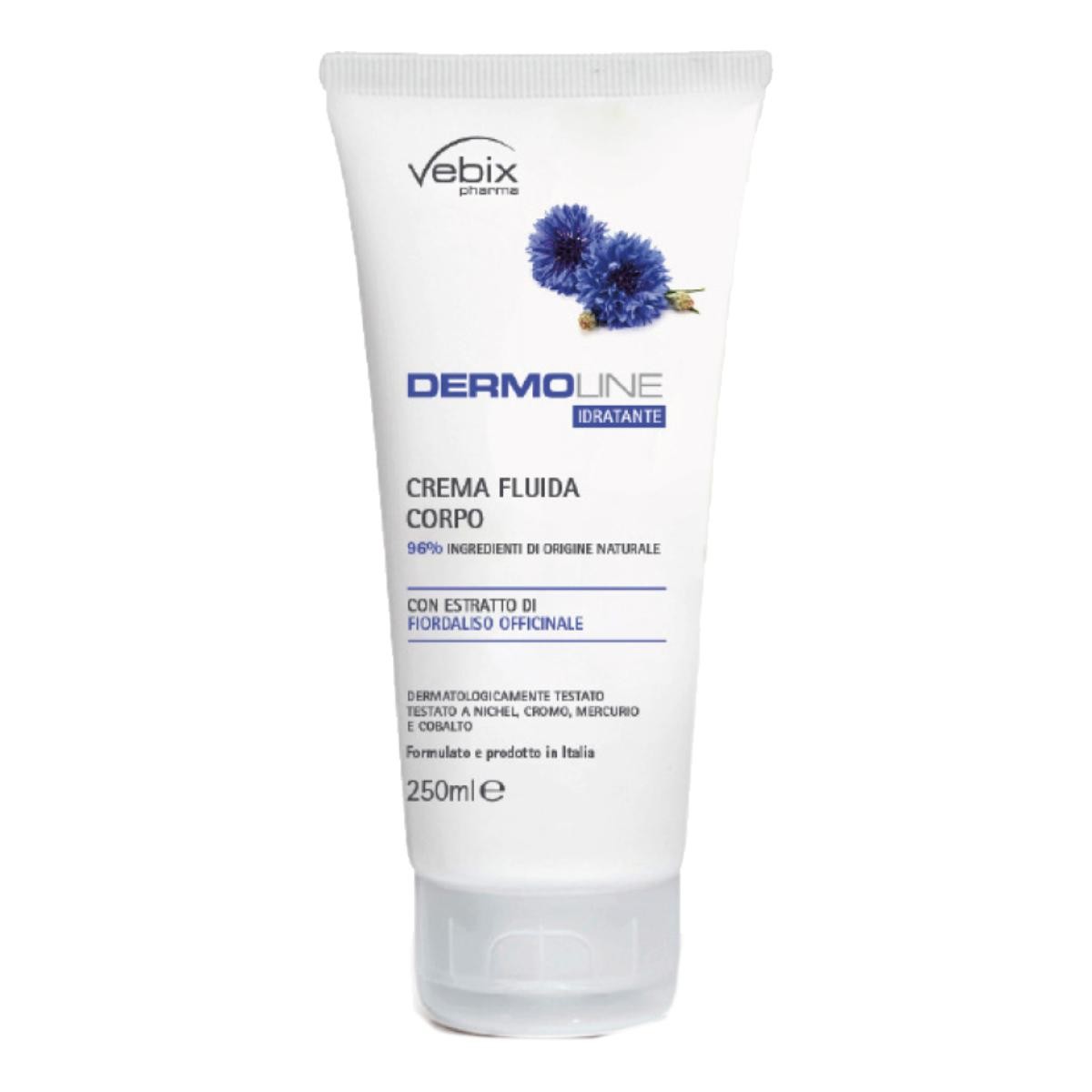 Vebix dermoline crema fluida corpo fiordaliso 250 ml