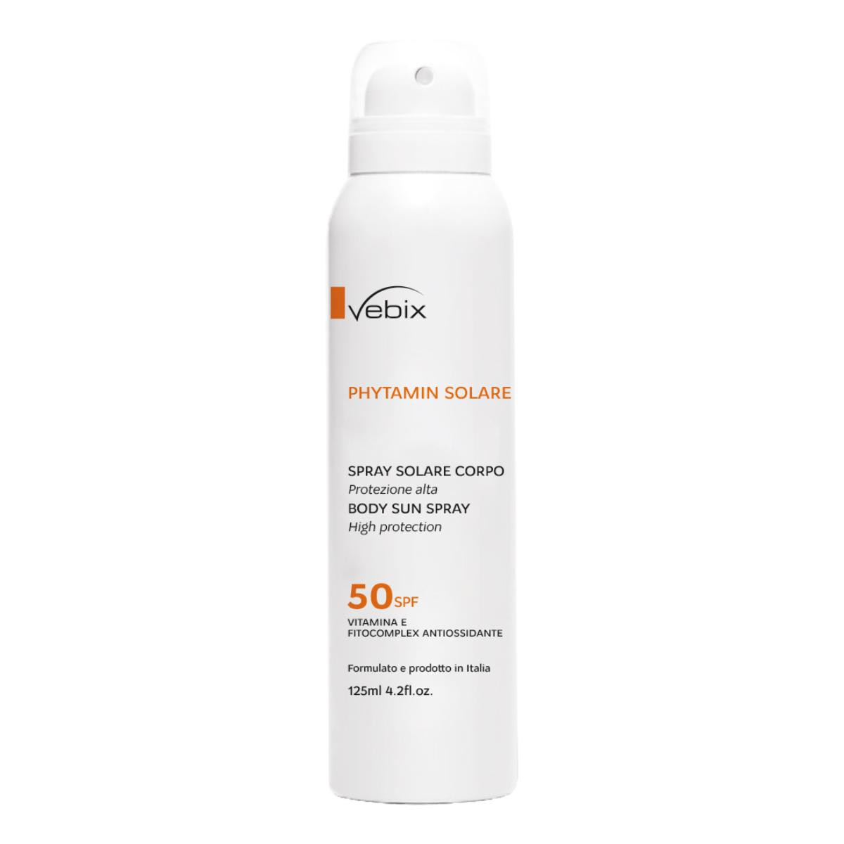 Vebix phytamin solare spray solare spf 50 125 ml