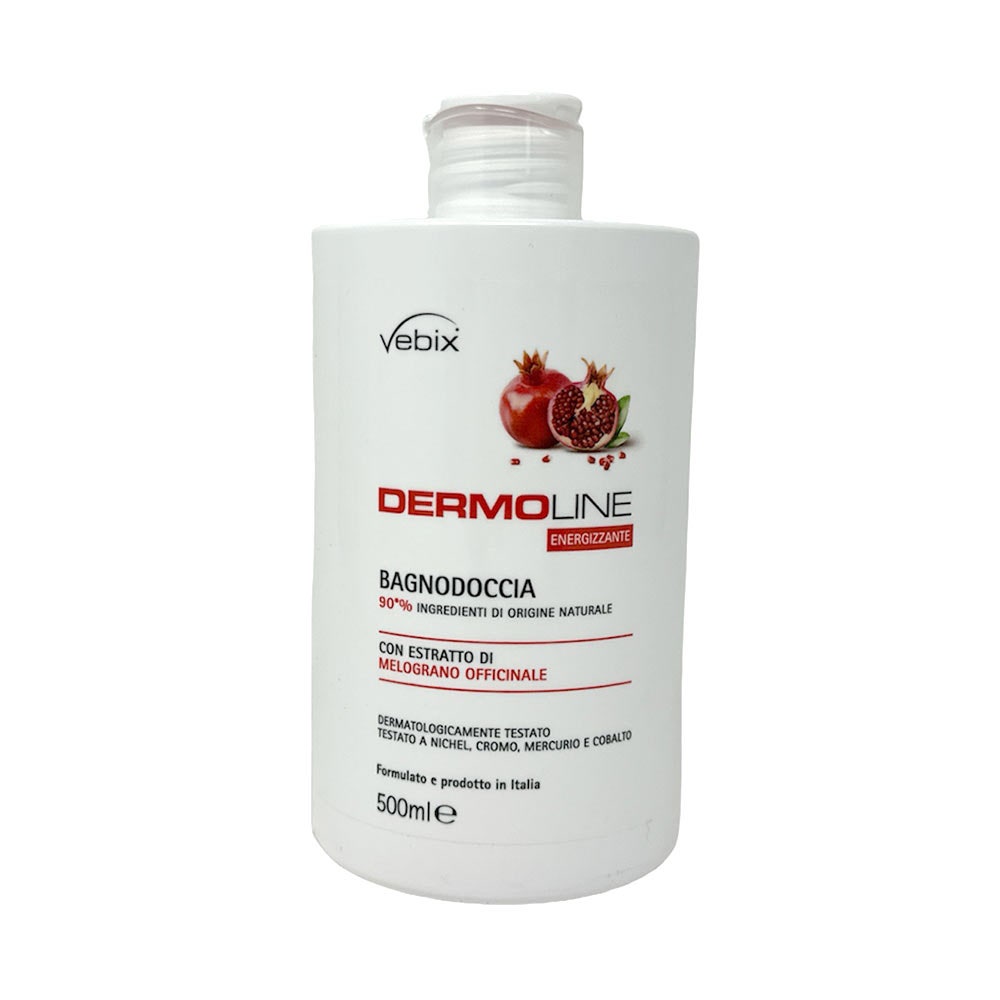 Vebix Dermoline Energizzante - Bagnodoccia con Estratto di Melograno, 500ml