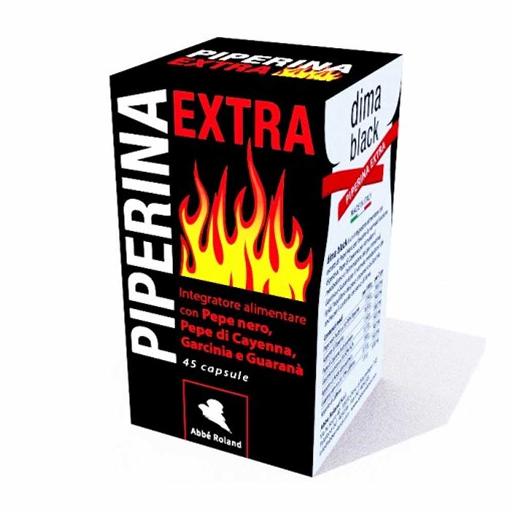 Abbè Roland Piperina Extra Dima Black Integratore Alimentare, 45 Capsule
