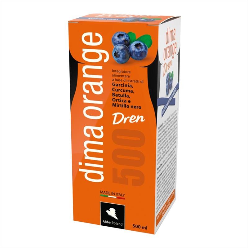 Abbè Roland Dima Orange Dren - Integratore alimentare per la perdita di peso e il drenaggio, 500 ml