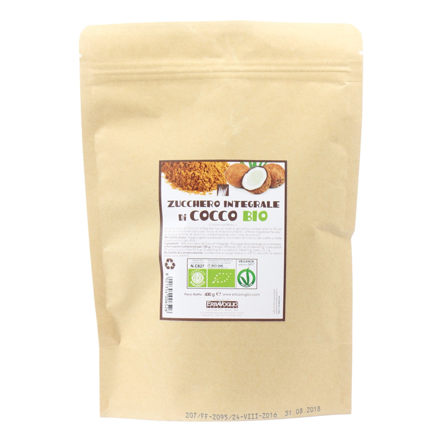 Zucchero di cocco bio 400 g