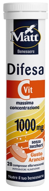 Matt Difesa - Integratore alimentare per le difese immunitarie, 20 compresse effervescenti