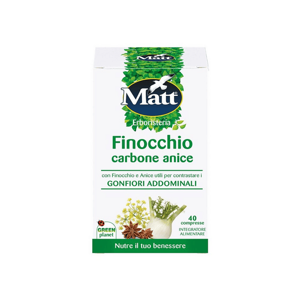 Matt Erboristeria Finocchio Carbone E Anice Integratore Contro I Gonfiori Addominali 40 Compresse — confronto prezzi