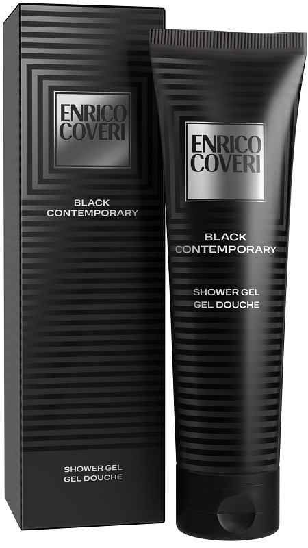 Enrico Coveri Black Contemporary Gel Doccia Uomo, 300ml