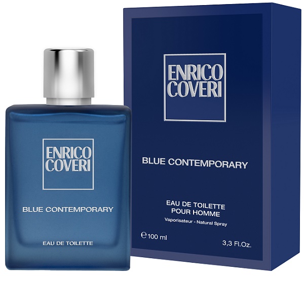 Enrico Coveri Blue Contemporary Eau de Toilette Profumo Uomo Fresco, 100ml