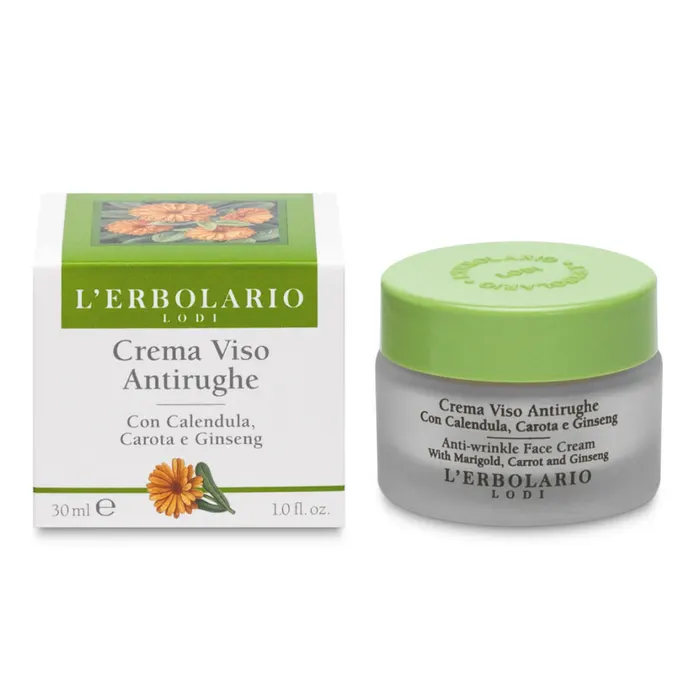 L'erbolario Crema Viso Antirughe Con Calendula Carota E Ginseng 30ml