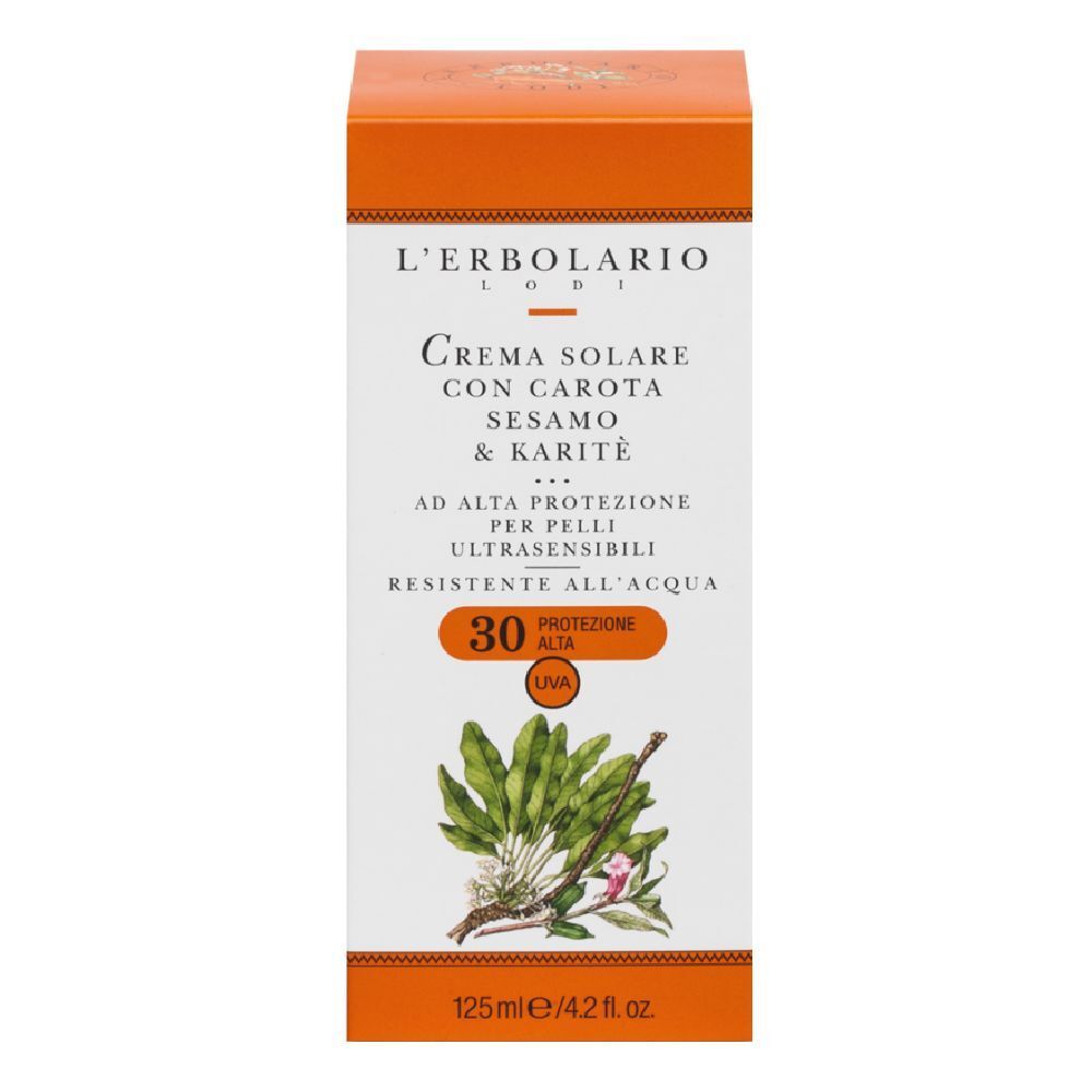 L´Erbolario Crema Solare per Pelli Ultrasensibili SPF30 125 ml solare — confronto prezzi