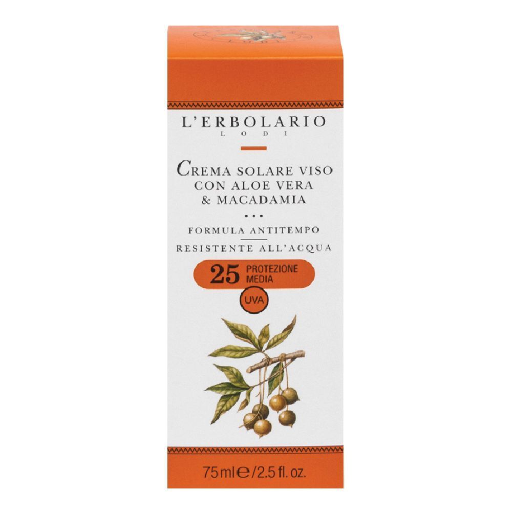 L'Erbolario crema solare viso SPF 25 fotoprotettiva contro scottature e secchezza, 75 ml — confronto prezzi
