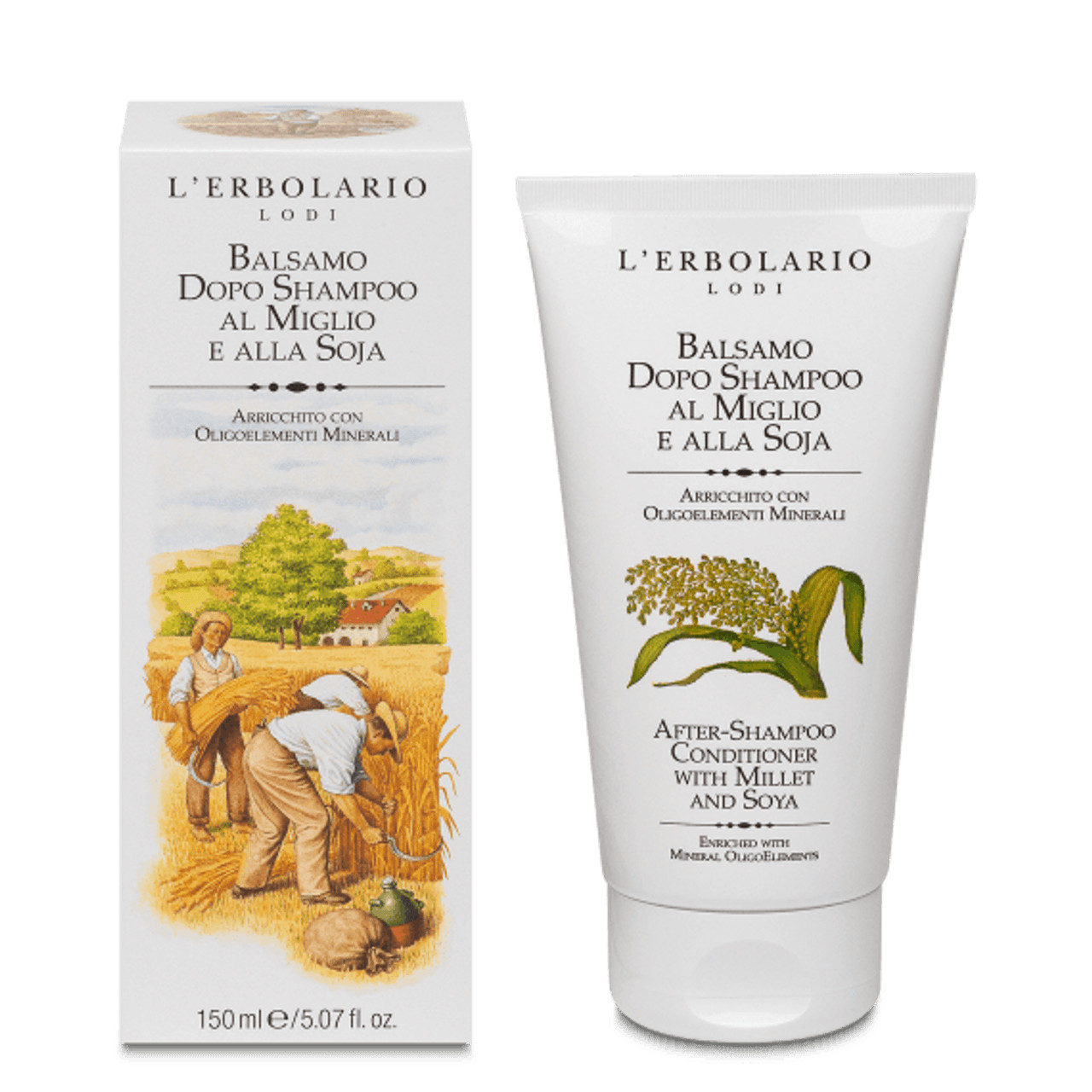 L'Erbolario Balsamo al miglio e alla soja districante per i capelli secchi, 150 ml — confronto prezzi