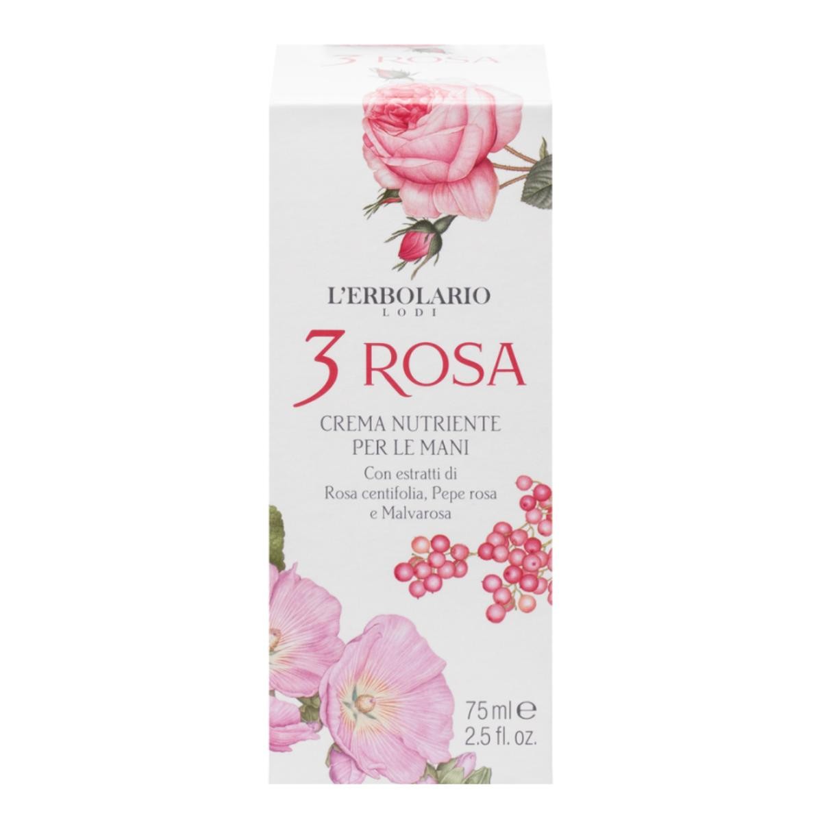 L'Erbolario 3 Rosa Crema Nutriente Per Le Mani 75 ml