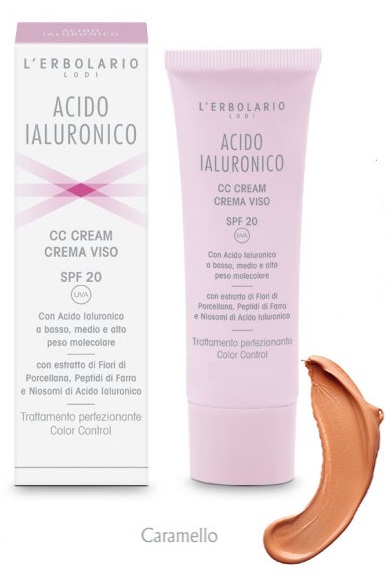 L'erbolario Acido Ialuronico Cc Cream Spf 20 Tonalità Caramello Crema Viso 50ml