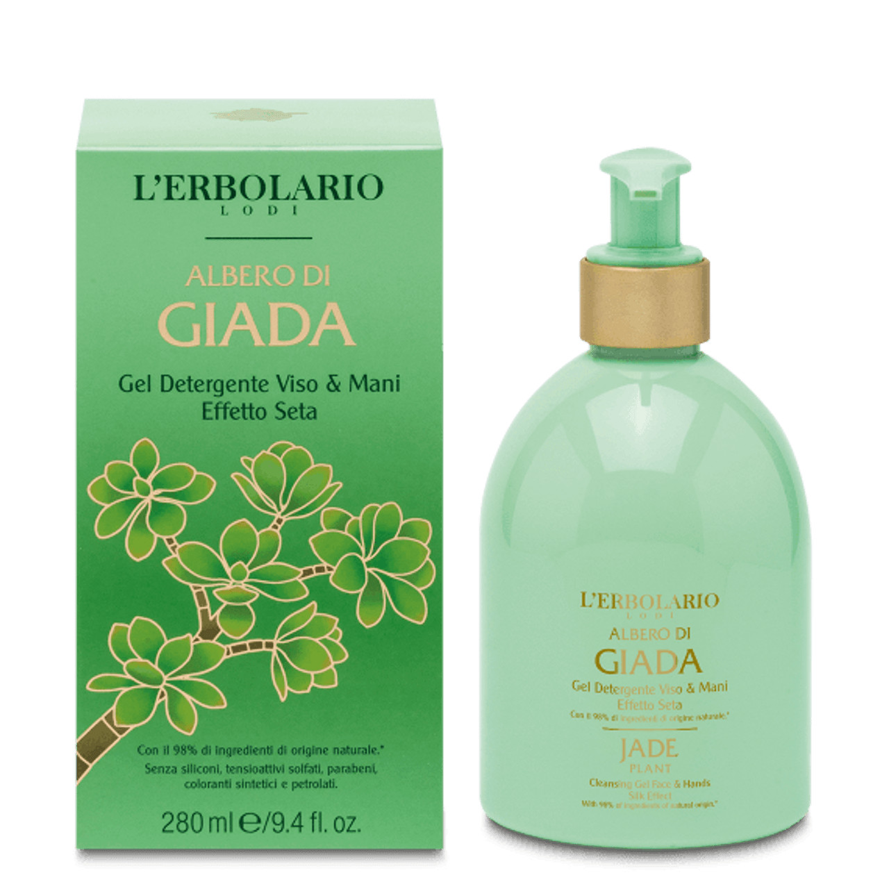Gel Detergente Viso e Mani Albero di Giada 280 ml - L'Erbolario