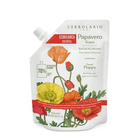 Papavero Soave Bagnoschiuma Ricarica, 500 ml