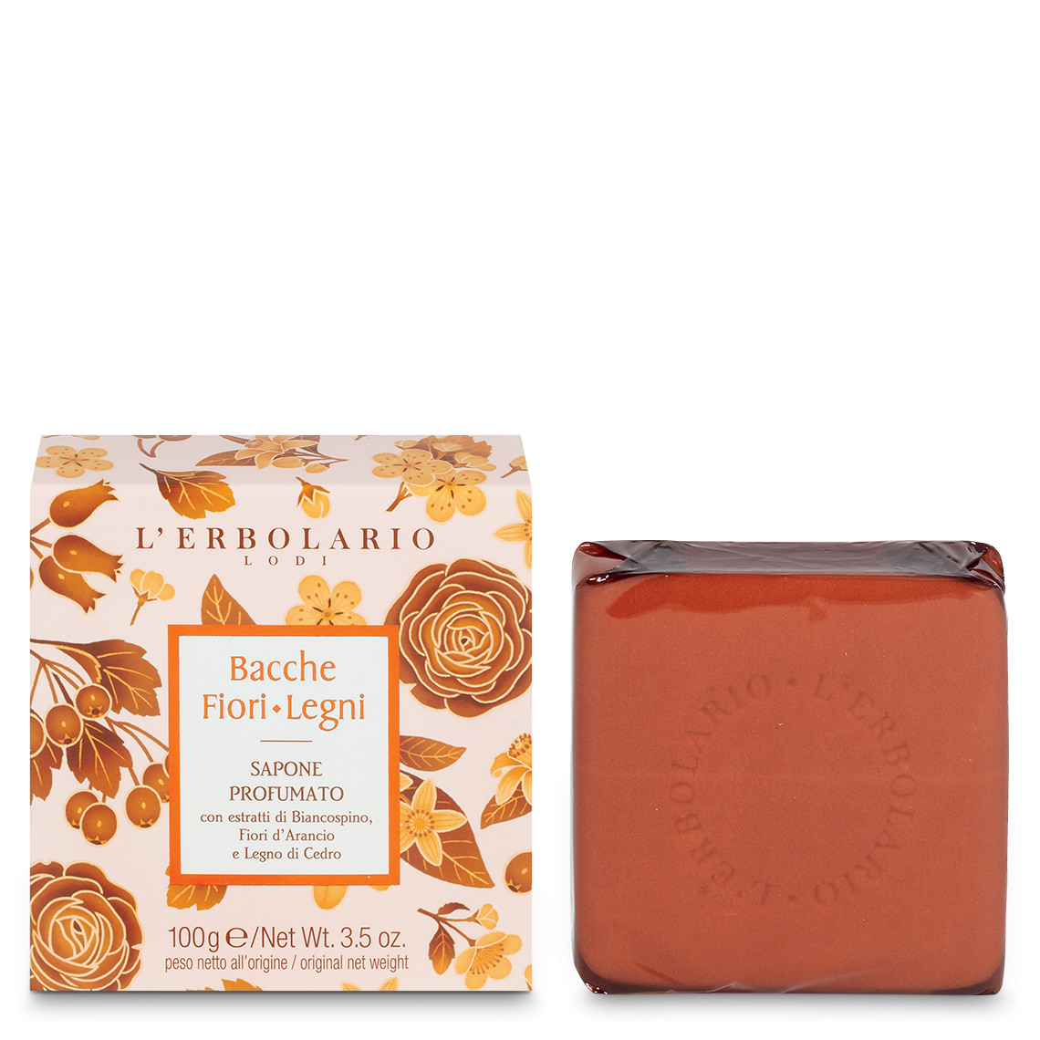 L'Erbolario Bacche Fiori Legni - Sapone Profumato, 100g