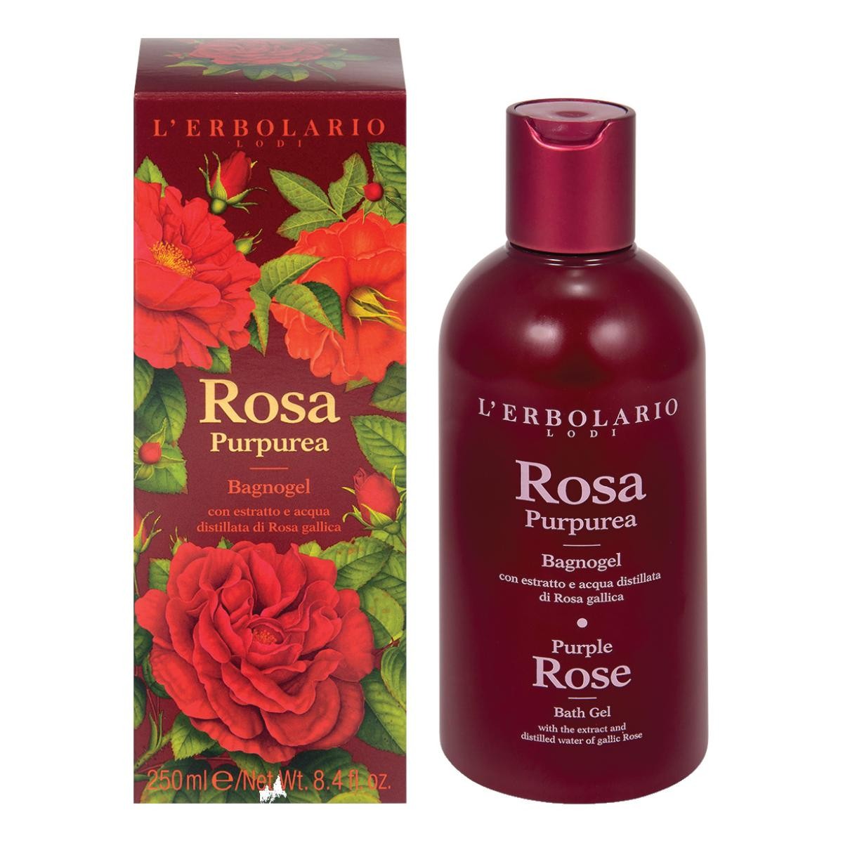 L'erbolario Rosa Purpurea Bagnogel Per Igiene Quotidiana 250ml