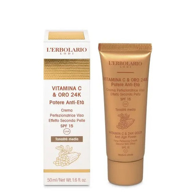 L'Erbolario - Crema Perfezionatrice Viso Vitamina C e Oro 24K Tonalità Media Tubetto 50 Ml — confronto prezzi