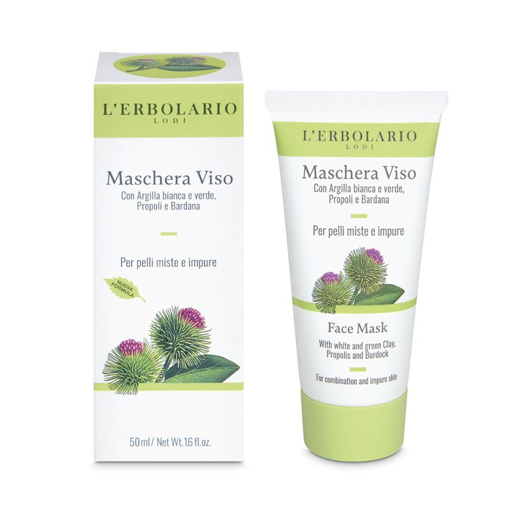 L'Erbolario Maschera Viso per Pelli Miste e Impure, 50ml