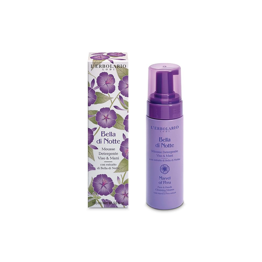 L'Erbolario Bella di Notte Mousse Detergente Viso e Mani, 150ml