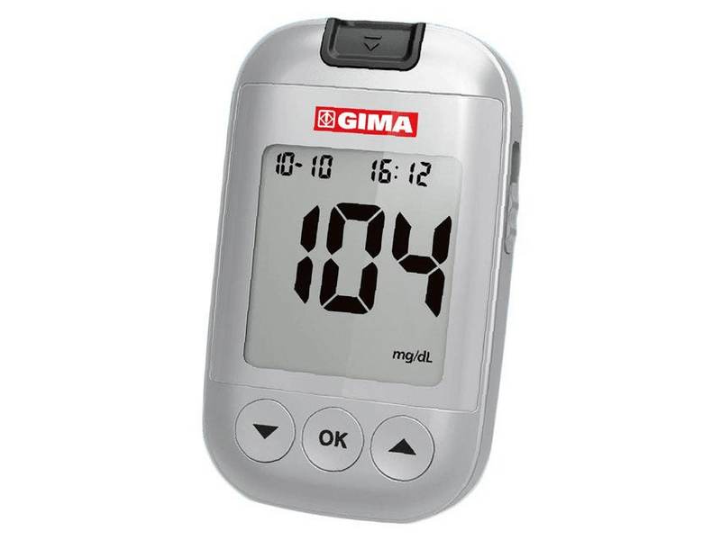 Gima Kit Completo Glucometro Per Monitoraggio Glicemia Con Strisce E Lancette