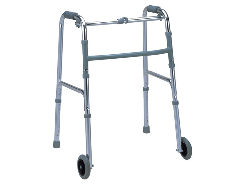 Deambulatore in Alluminio Leggero con Ruote Regolabile 79-97 cm
