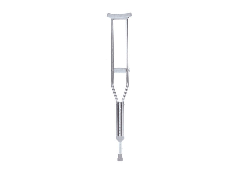 Gima stampella ascellare in acciaio inox con altezza regolabile 112-132 cm e portata massima 130 kg