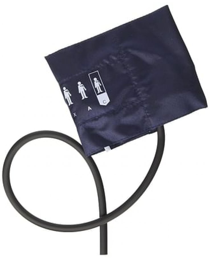 Bracciale in nylon calibrato con polmone ad 1 tubo. modello pediatrico. colore blu