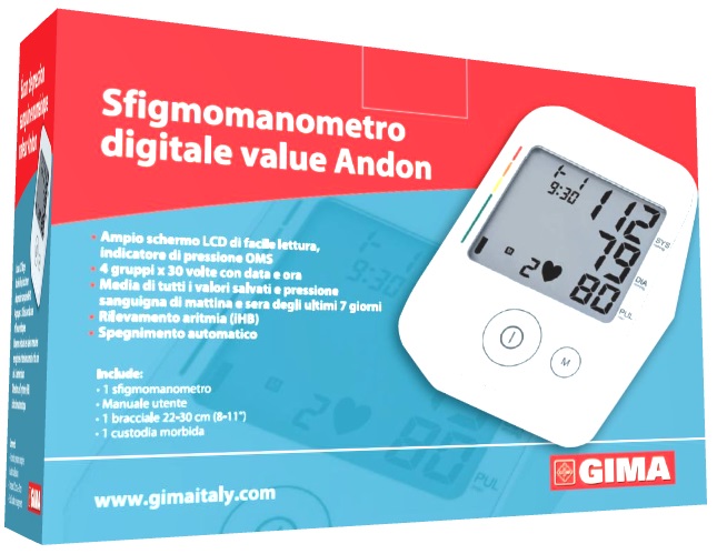 Gima Misuratore di Pressione Andon Controllo Affidabile e Preciso della Tua Pressione
