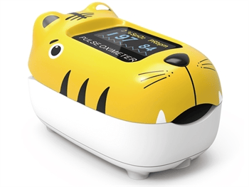 Gima Pulsoximetro Pediatrico Oxy 0 Tigre) Monitoraggio Divertente e Sicuro per Bambini