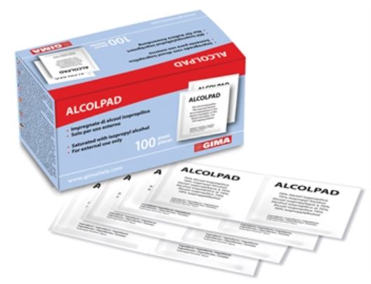 ALCOLPAD 70% ALCOOL ISOPROPILICO 100 PEZZI