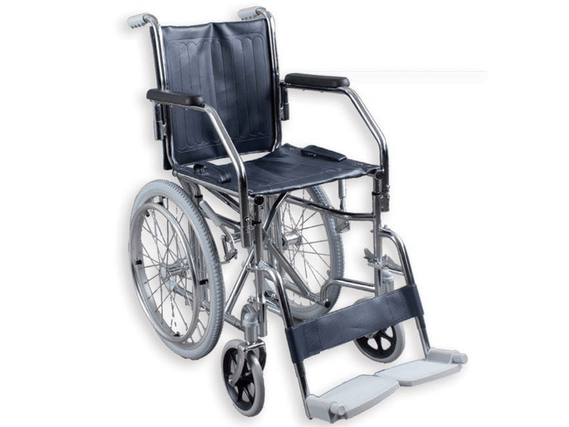 Gima Carrozzina Pieghevole Seduta 41 cm Tessuto Nero Con Poggiapiedi