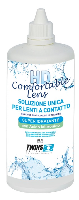 Twins Optical HD Comfortable Lens Soluzione Unica per Lenti a Contatto, 360ml