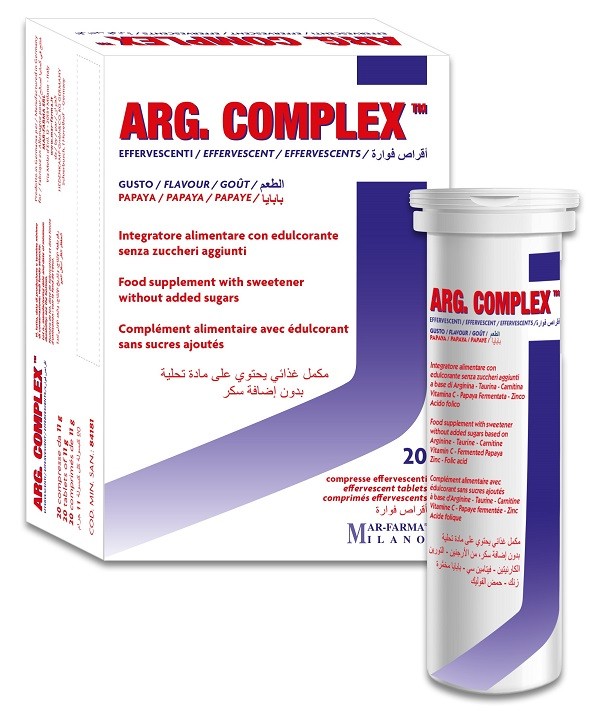 Arg Complex Integratore per Energia e Difese Immunitarie 20 Compresse Effervescenti