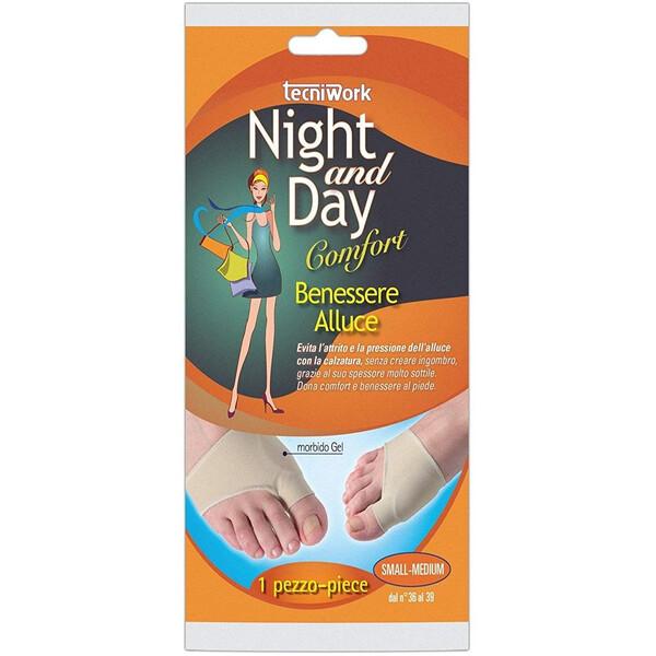 Tecniwork Cuscinetto Benessere Alluce protezione per Alluce Valgo in gel e tessuto Taglia S/M, 1 pezzo