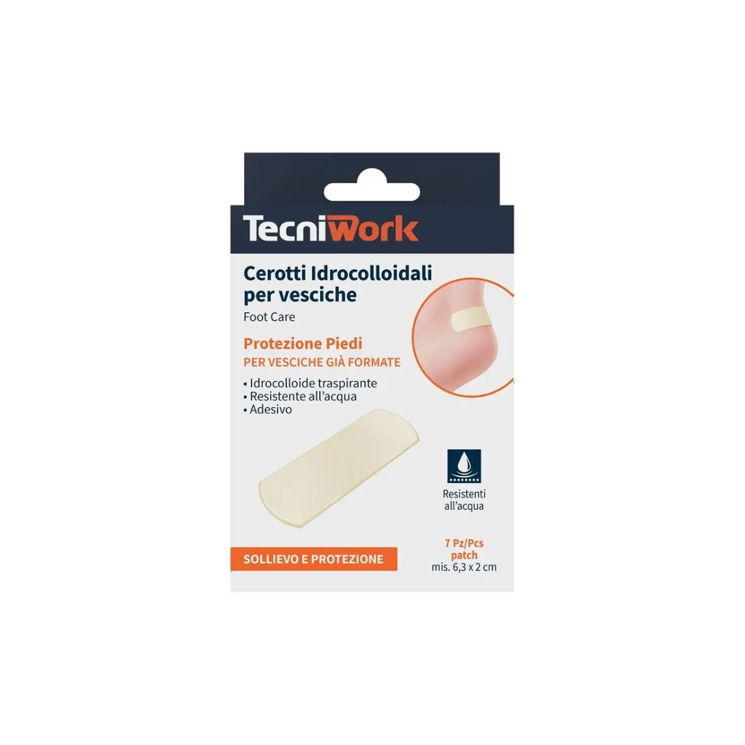 TecniWork Cerotti Idrocolloidali per Vesciche 7 Pezzi - Protezione per Piedi, Sollievo, Resistenti all'Acqua — confronto prezzi