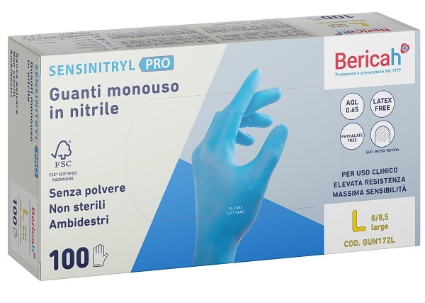 Sensinitryl Pro Guanto In Nitrile Taglia L 100 Pezzi