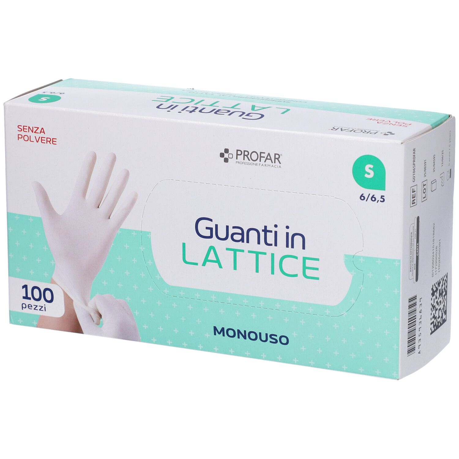 Profar Guanti in Lattice Senza Polvere Taglia S 100 Pezzi pz