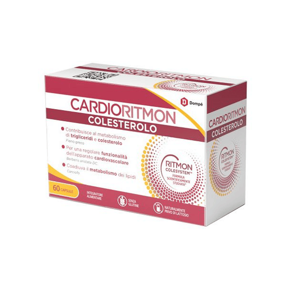 Cardioritmon Colesterolo Integratore per il Metabolismo Di Colesterolo e Trigliceridi 60 Capsule